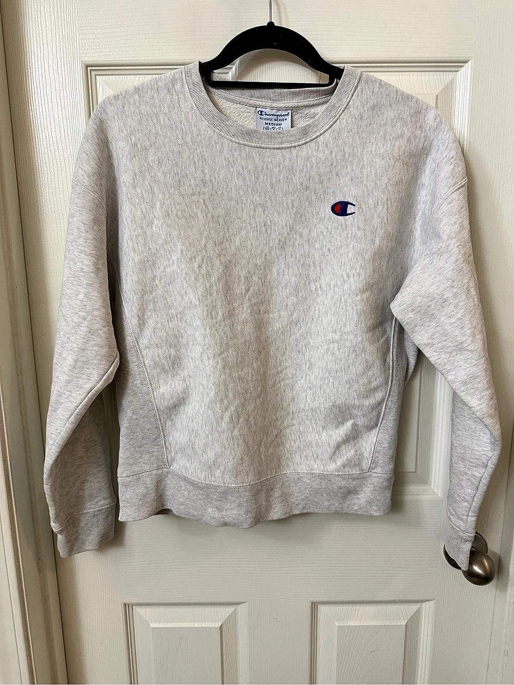 Champion Reverse Weave Crewneck Sweatshirt Light Gray Heather Medium